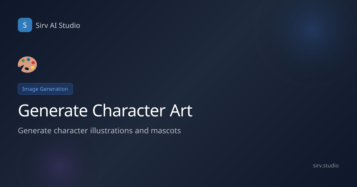 AI Character Art Generator for Game Development & Design | Sirv AI Studio